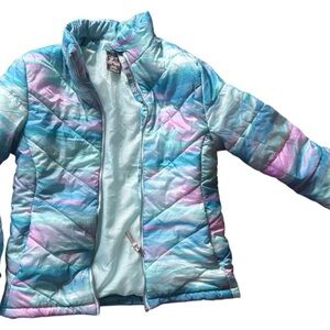 ZeroXposur Quilted Jacket size 14/16 XL  in Aqua, Lilac & Pink Ombre